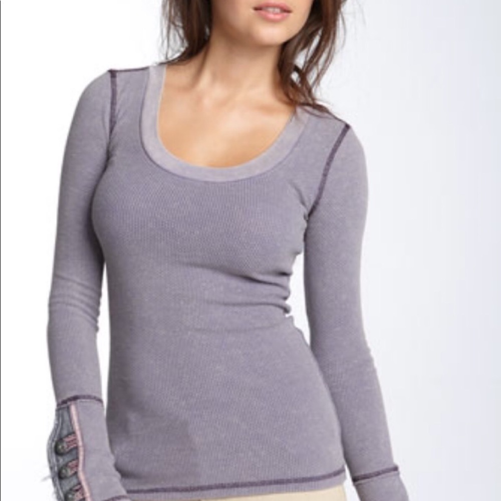 NEW Free People Purple Motor Button Cuff Thermal M