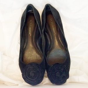 BCBGeneration black, 💯% leather (suede) flats
