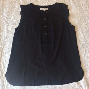 Banana Republic Black Cap Sleeve Blouse