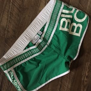 Green Billabong board shorts