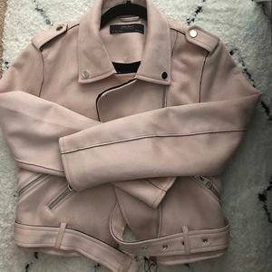 Zara faux suede cropped jacket