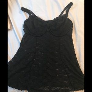 Black lace chemise by Torrid