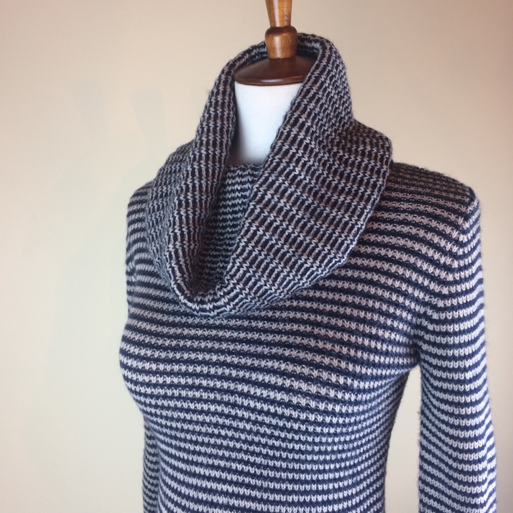 H&M Striped Cowl Neck Sweater Dress - Picture 2 of 8