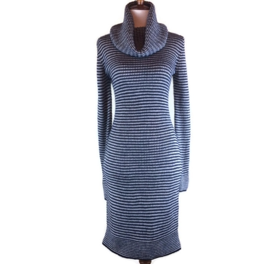 H&M Striped Cowl Neck Sweater Dress - Picture 1 of 8