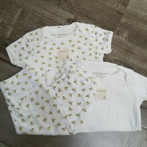 3 piece Burts Bees set. Organic cotton 6/9 mon