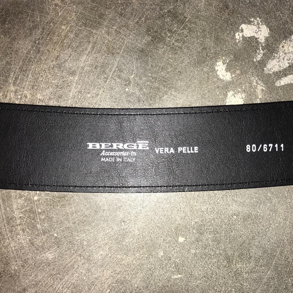 NWT! Berge leather belt adorned Swarovski crystal main image 5