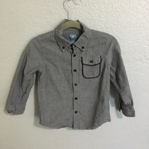 Gap gray button up shirt