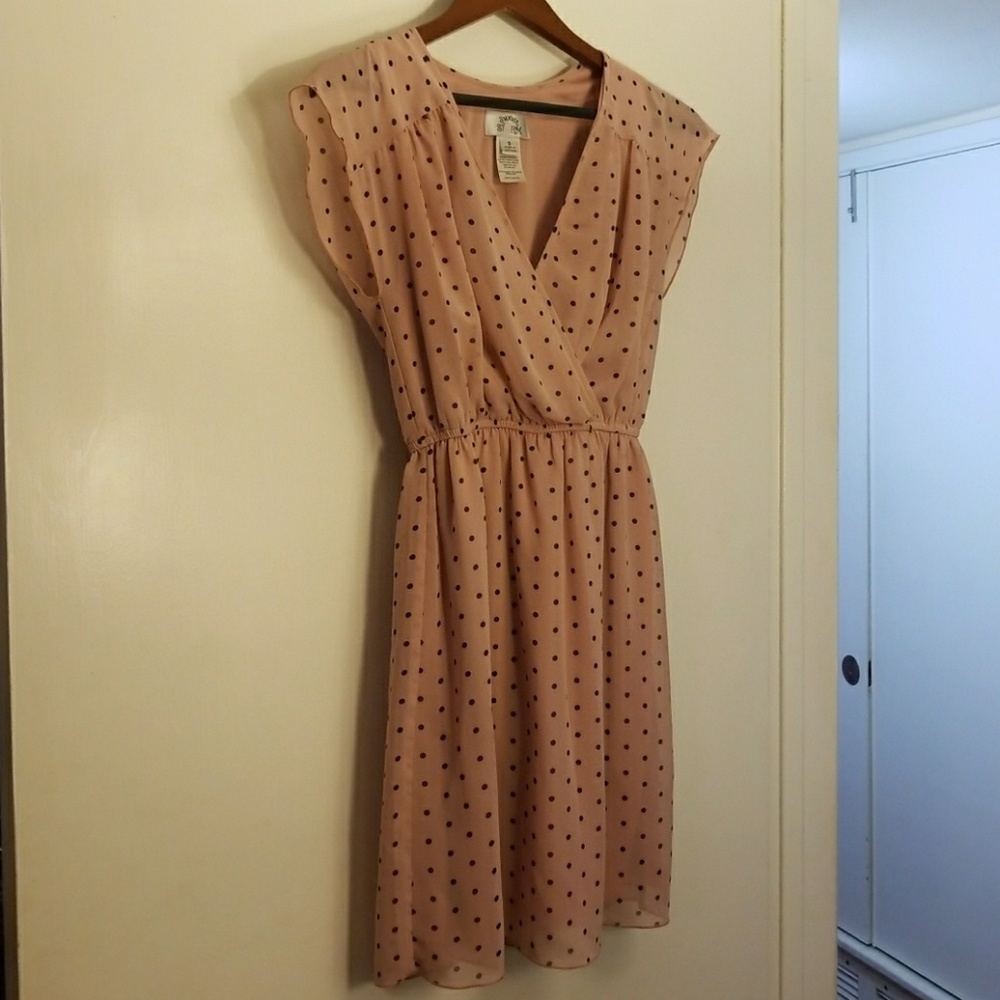 Pink and Black dot party dress