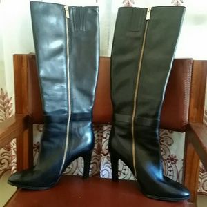 Michael Kors Tall Hamilton High Heel Boots Leather