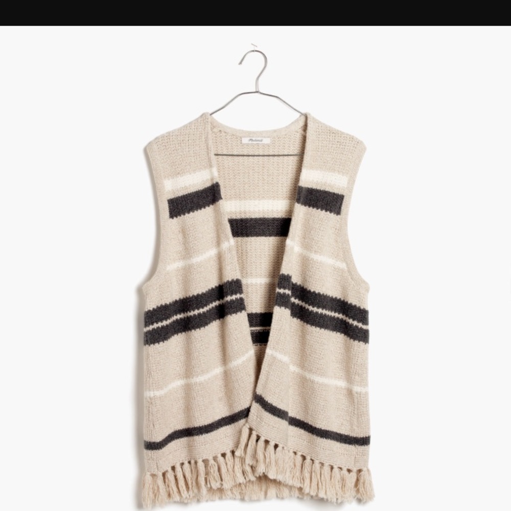 Madewell Coastward Fringe Sweater Vest