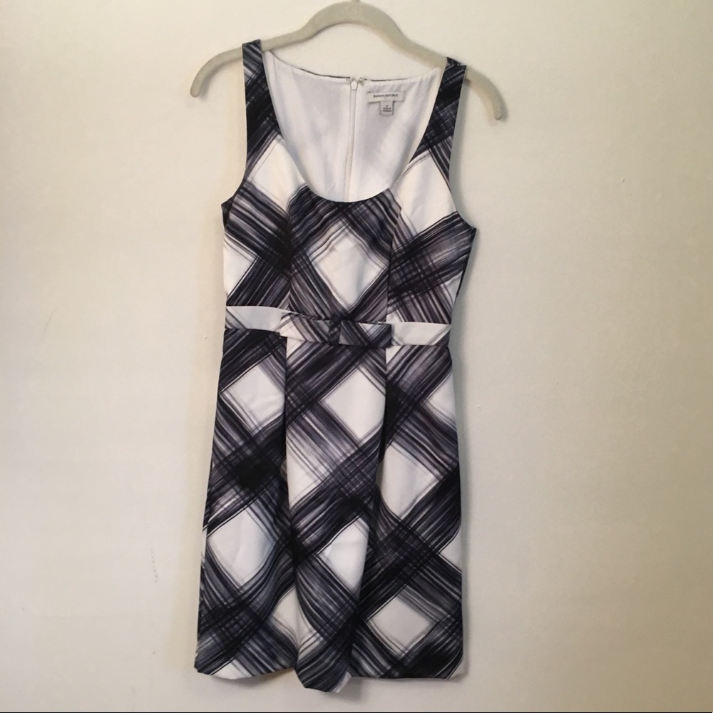 Black and White Plaid Dress