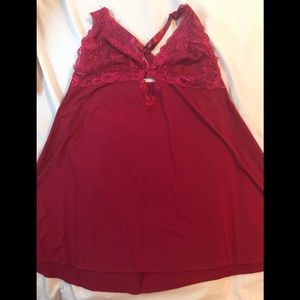 Cranberry/red chemise by Torrid