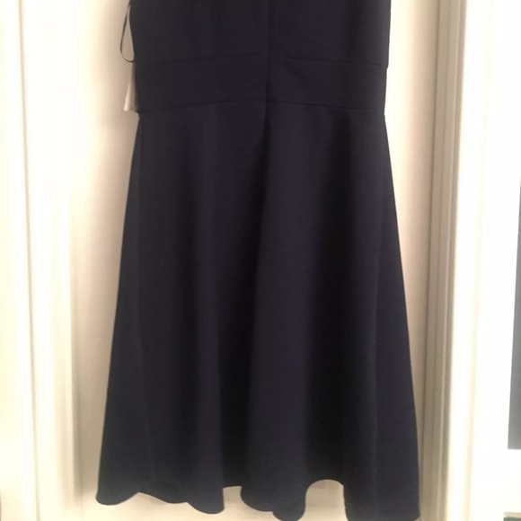 NWT Donna Ricco Navy Gold Bar Career Dress 10 - Picture 4 of 5