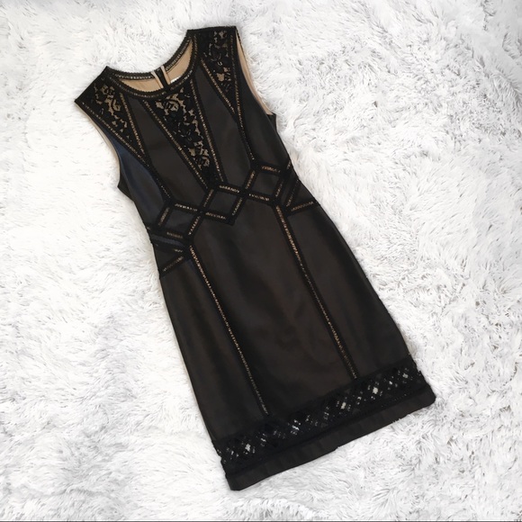 Diane Von Furstenberg Dresses & Skirts - DVF Black Leather and Lace Dress