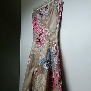 Strapless Tropical Dress