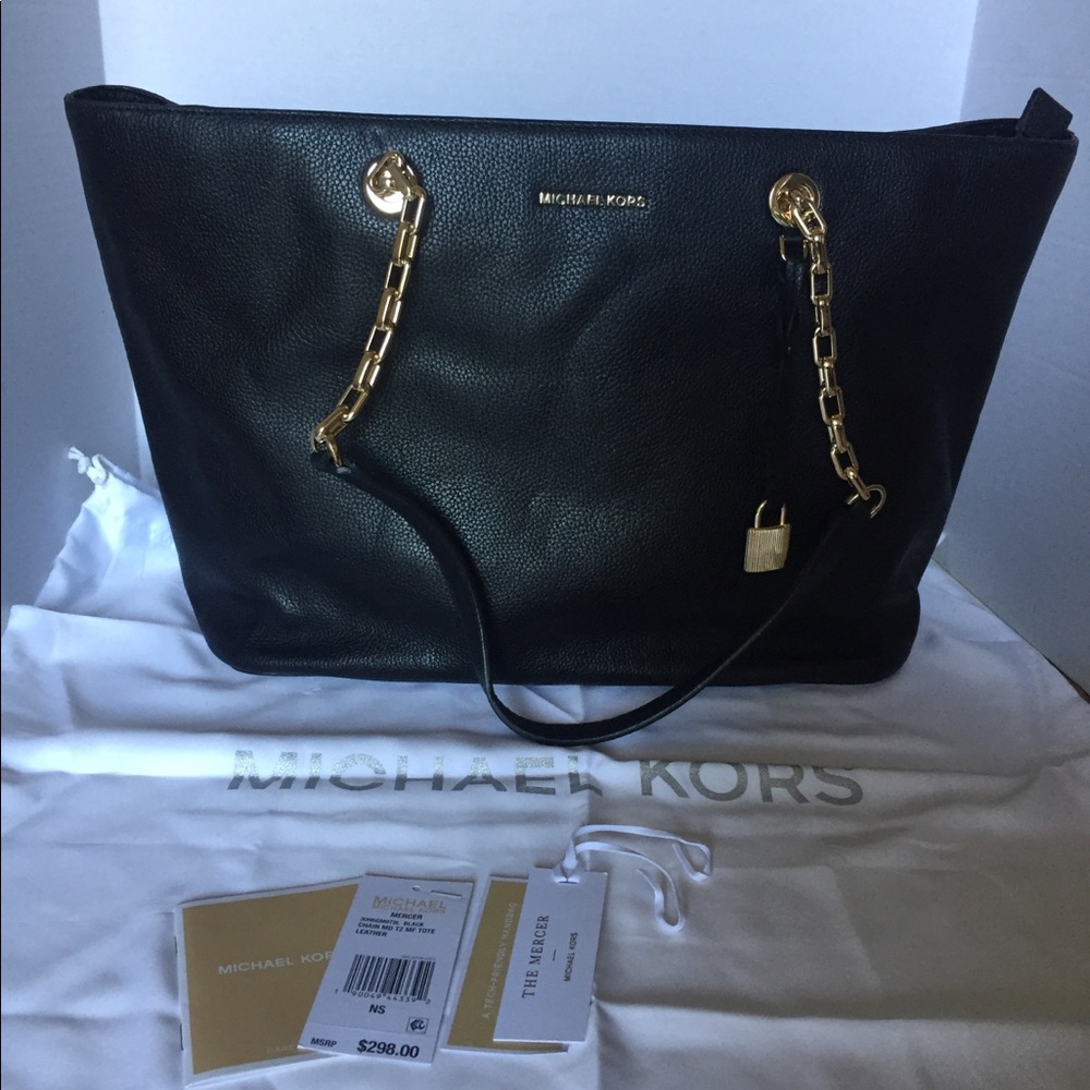 Michael Kors Mercer med chain link tote