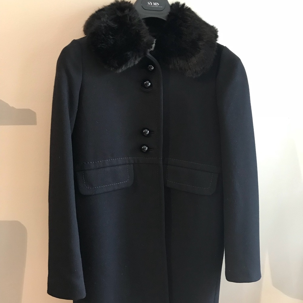 🎀KATE SPADE🎀 FUR COLLAR COAT
