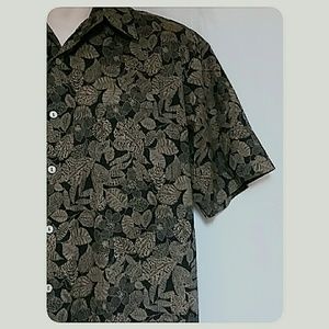 Tori Richard Shirts - Vintage Tori Richard Hawaiian Shirt Black Tan Tori Richard Shirts - Vintage Tori Richard Hawaiian Shirt Black Tan