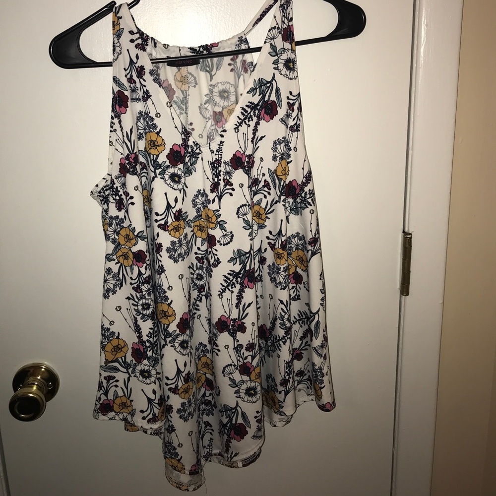 White Shirt with floral print