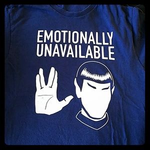 EMOTIONALLY UNAVAILABLE Spock Star Trek T-Shirt