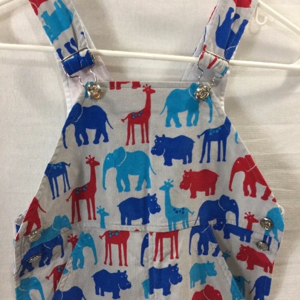 Kellys Kids Safari Overalls Size 6 Zoo Animals