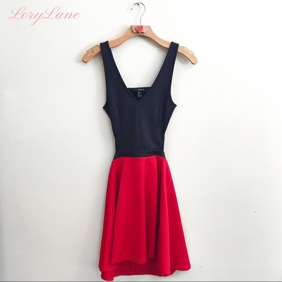 FOREVER 21 BLACK & RED PRINCESS DRESS Size S - Picture 3 of 6