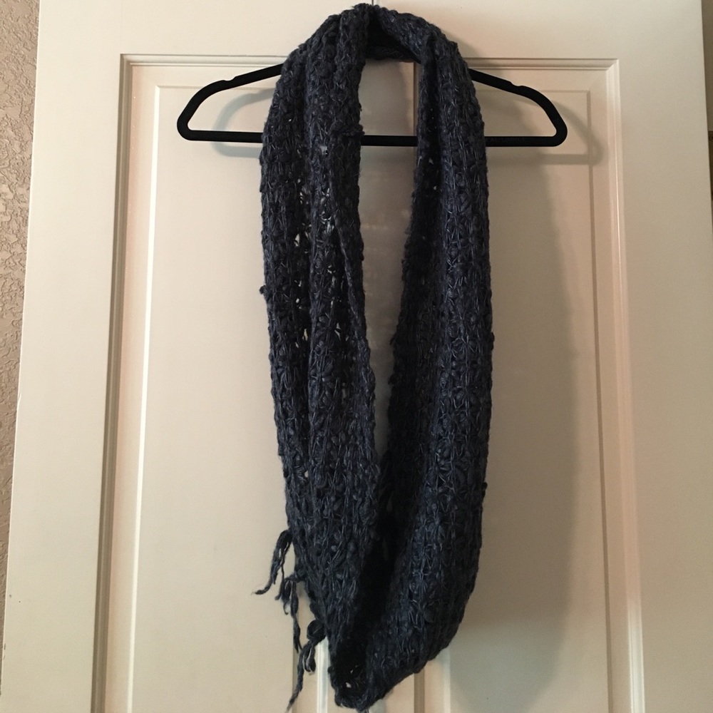 navy wrap circle scarf