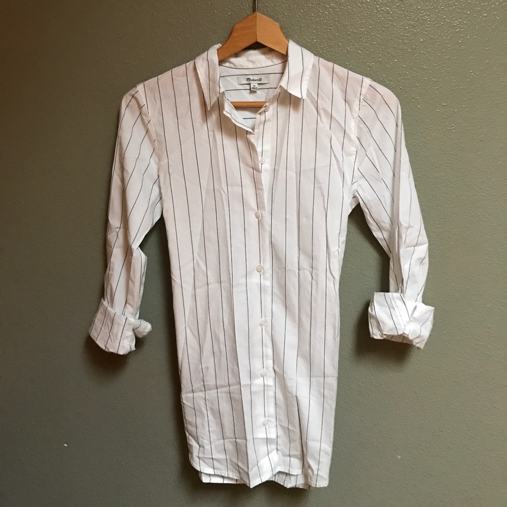 Madewell button down tie tunic shirt. Size XS.