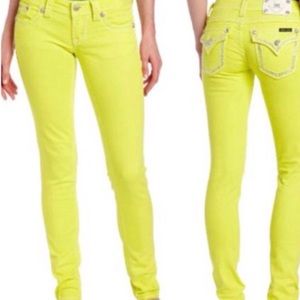 Miss Me Lemon Yellow Skinny Jeans