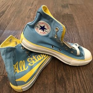 Baby Blue High Top Converse All Stars