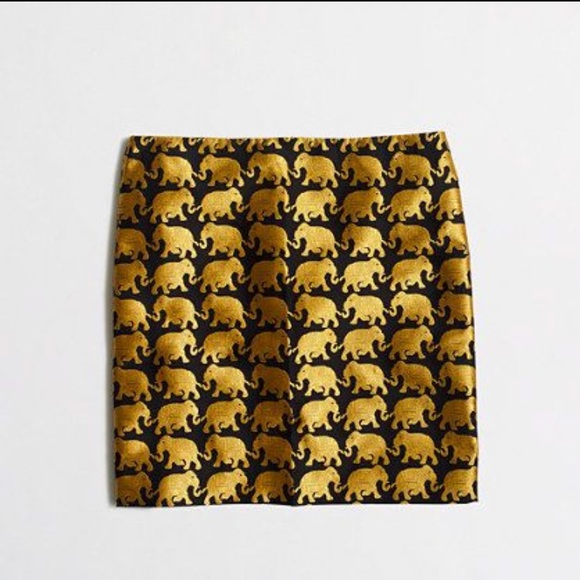J. Crew Dresses & Skirts - J.Crew Factory jacquard Elephant skirt