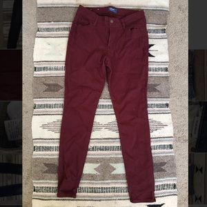 Old Navy Maroon Midrise Rockstar Jeans - 8 Regular