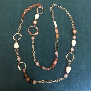 Long chain and Beaded necklace