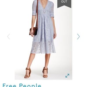 Free People periwinkle lace dress