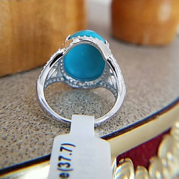 Jewelry Large Blue Turquoise Engagement Ring Poshmark