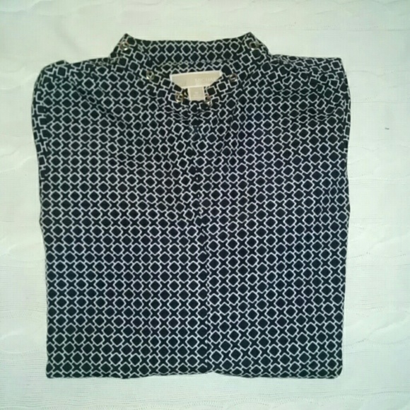 Michael Kors Tops - Michael Kors blue & white blouse
