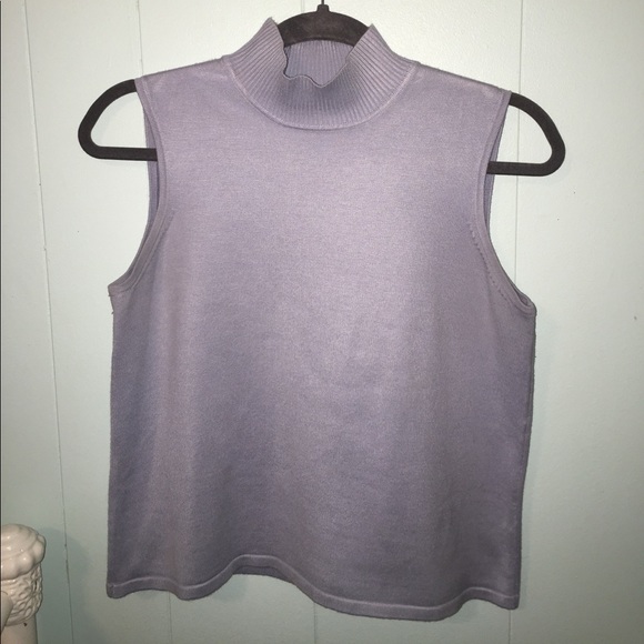 SOFT KNIT VINTAGE SLEEVELESS TURTLENECK TOP - Picture 2 of 4