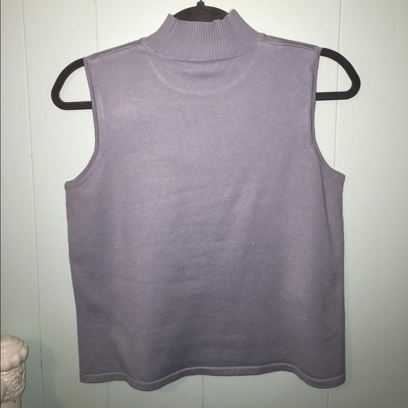 SOFT KNIT VINTAGE SLEEVELESS TURTLENECK TOP - Picture 3 of 4