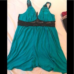 Teal colored chemise by torrid