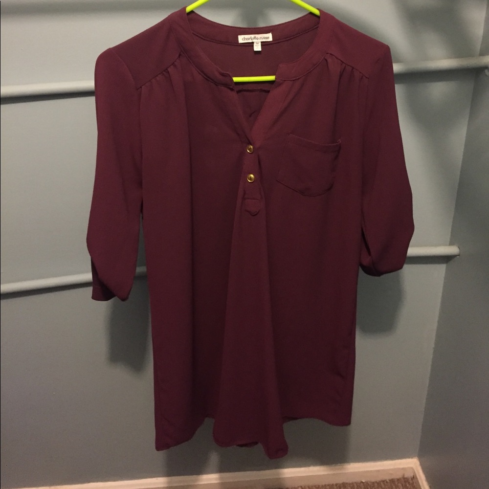 Charlotte Russe Maroon Long Tunic