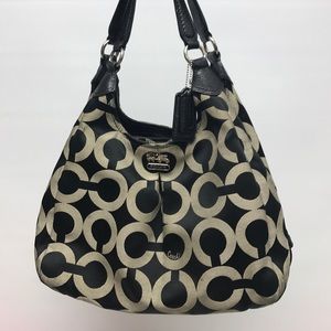 Coach Maggie Black/White Signature Bag