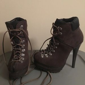 Xhilaration brown lace up heels