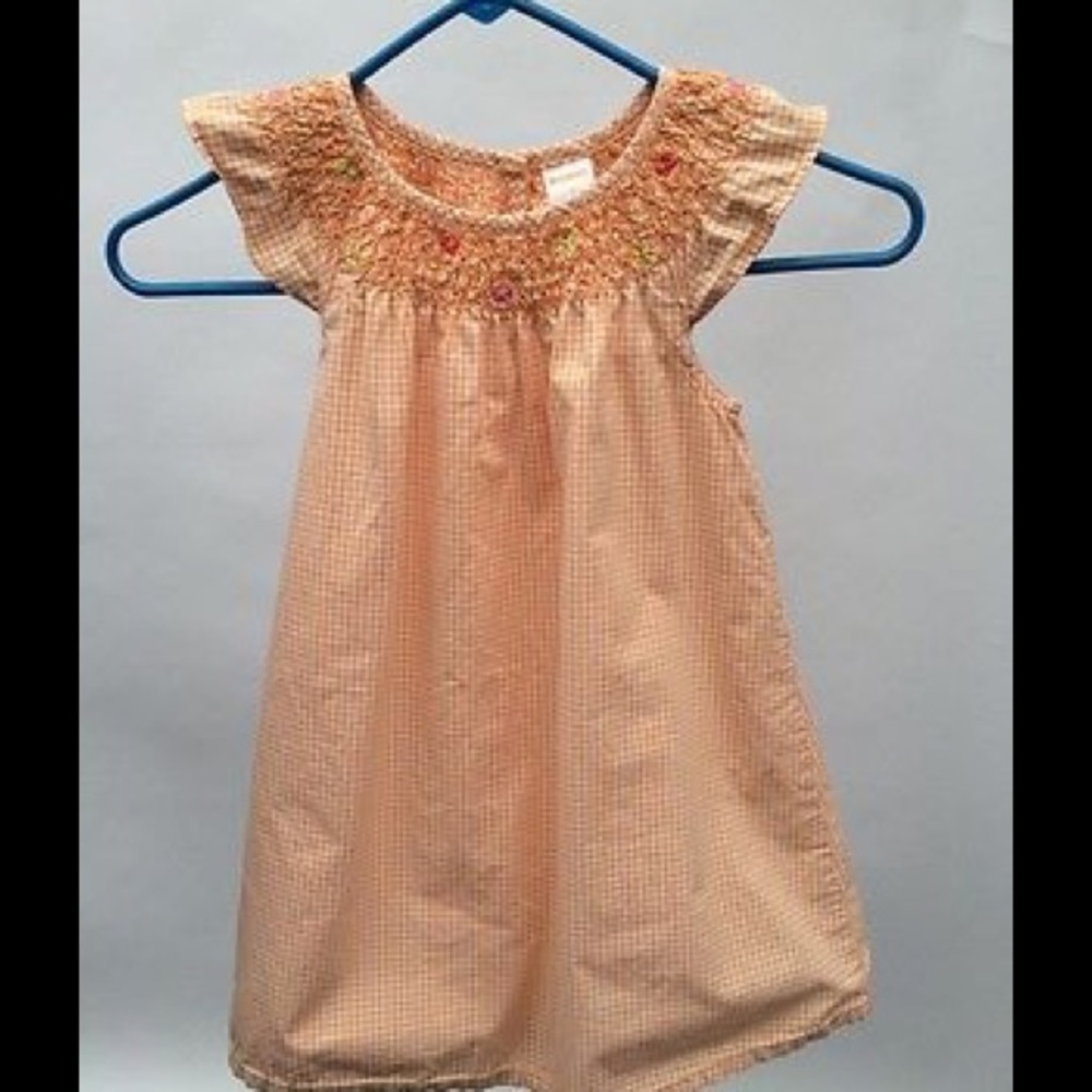 Gymboree Orange Checkered Dress Size 4 Toddler
