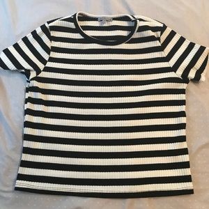 Black and white crop top by Charlotte Russe