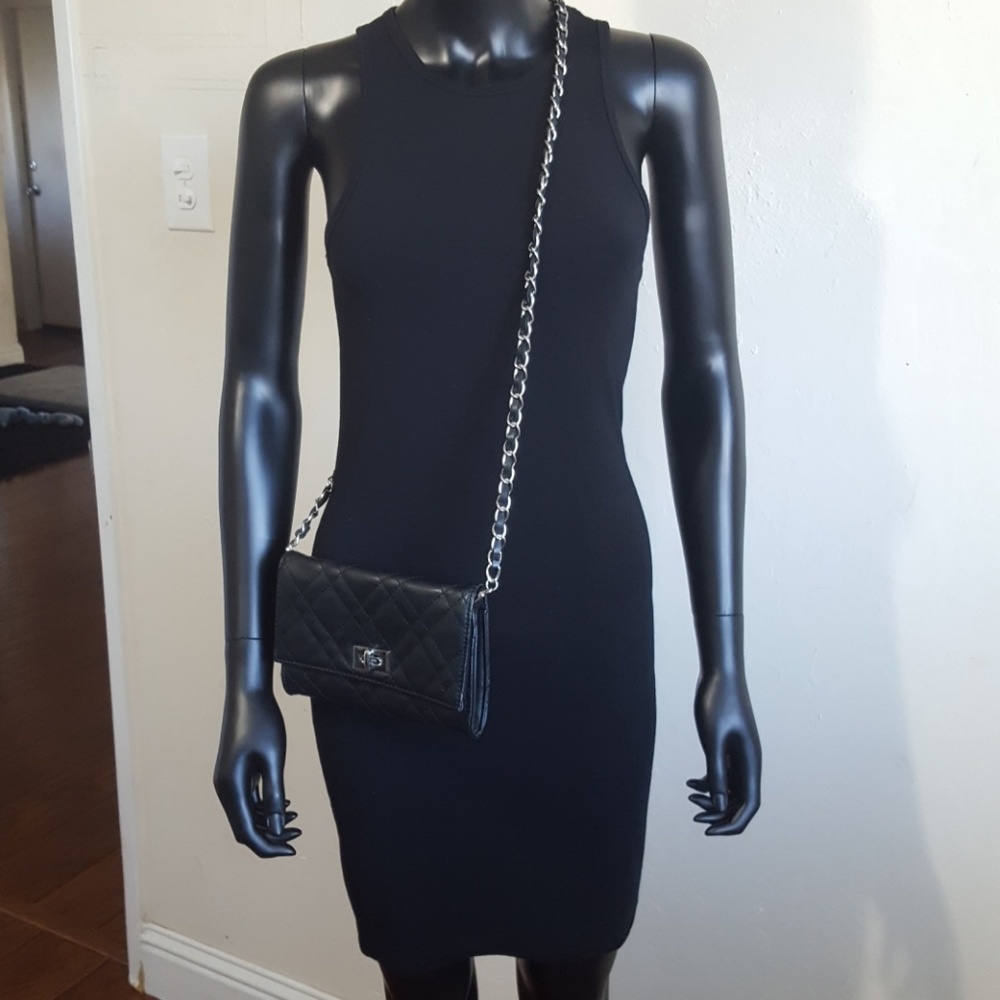 Black, quilted purse/crossbody