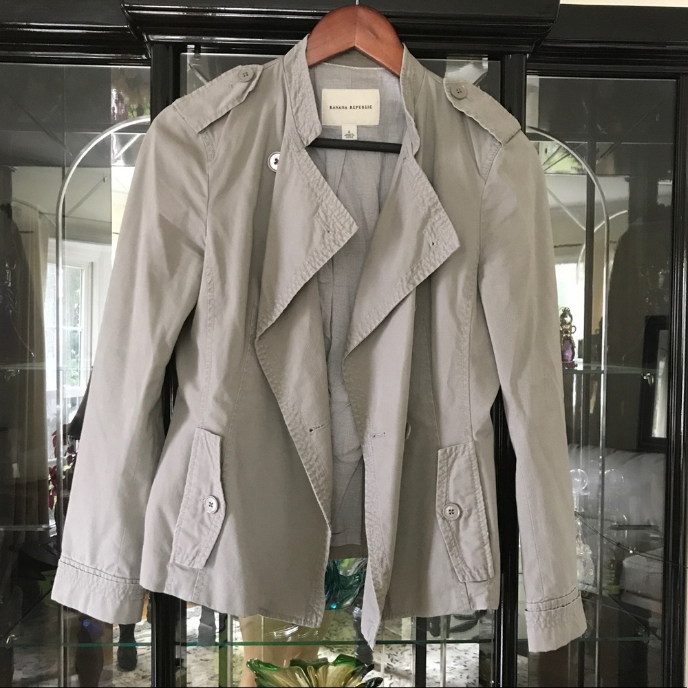 Banana Republic Asymmetrical Military Jacket Sz 6