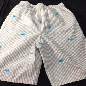 Kellys Kids Boys Shorts Embroidered Crabs 14-16