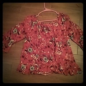 XL womens floral blouse