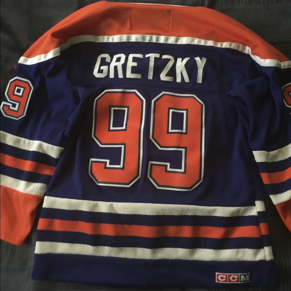 Wayne Gretzky Oilers Authentic Jersey Youth Small