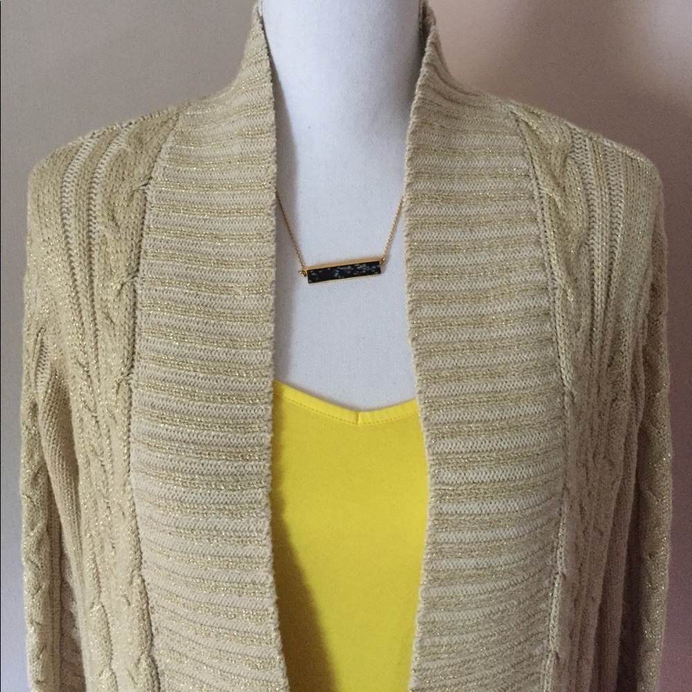 Charter Club Cable Knit Open Front Cardigan